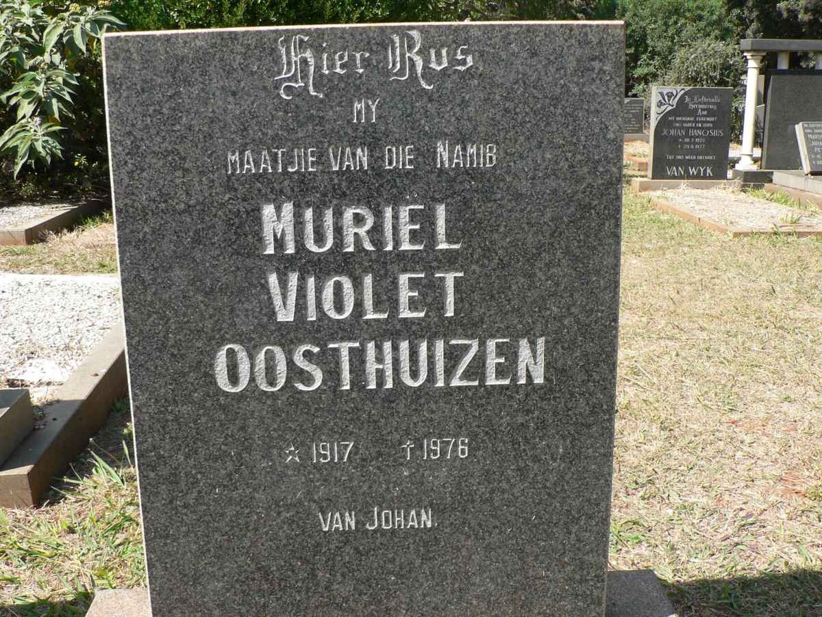 OOSTHUIZEN Muriel Violet 1917-1976