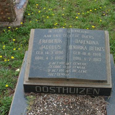 OOSTHUIZEN Frederik Jacobus 1890-1962 &amp; Barendina Hendrika Beukes 1908-1962