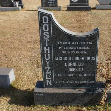 OOSTHUYZEN Jacobus Lodewijkus Cornelis 1934-1999