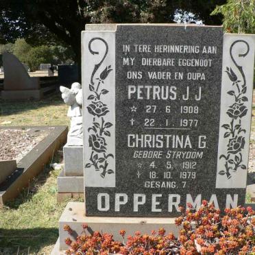 OPPERMAN Petrus J.J. 1908-1977 &amp; Christina G. STRYDOM 1912-1979