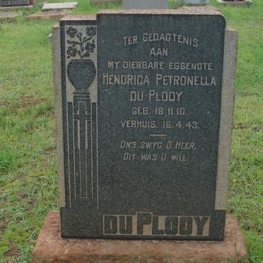 PLOOY Hendrica Petronella, du 1910-1943