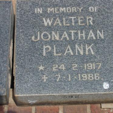 PLANK Walter Johathan 1917-1986