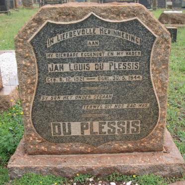 PLESSIS Jan Louis, du 1921-1944