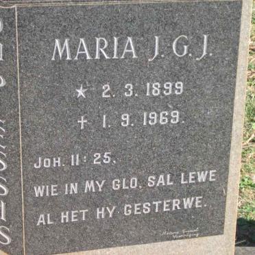 PLESSIS Maria J.G.J., du 1899-1969
