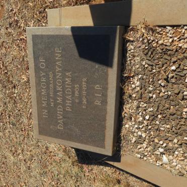 PHADIMA David Makonyane 1903-1979