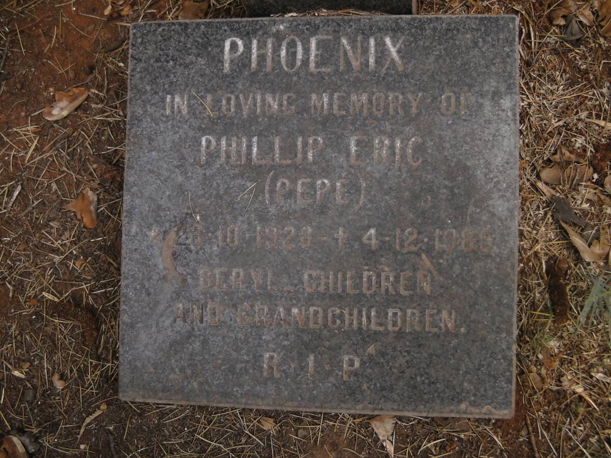 PHOENIX Phillip Eric 1928-1980