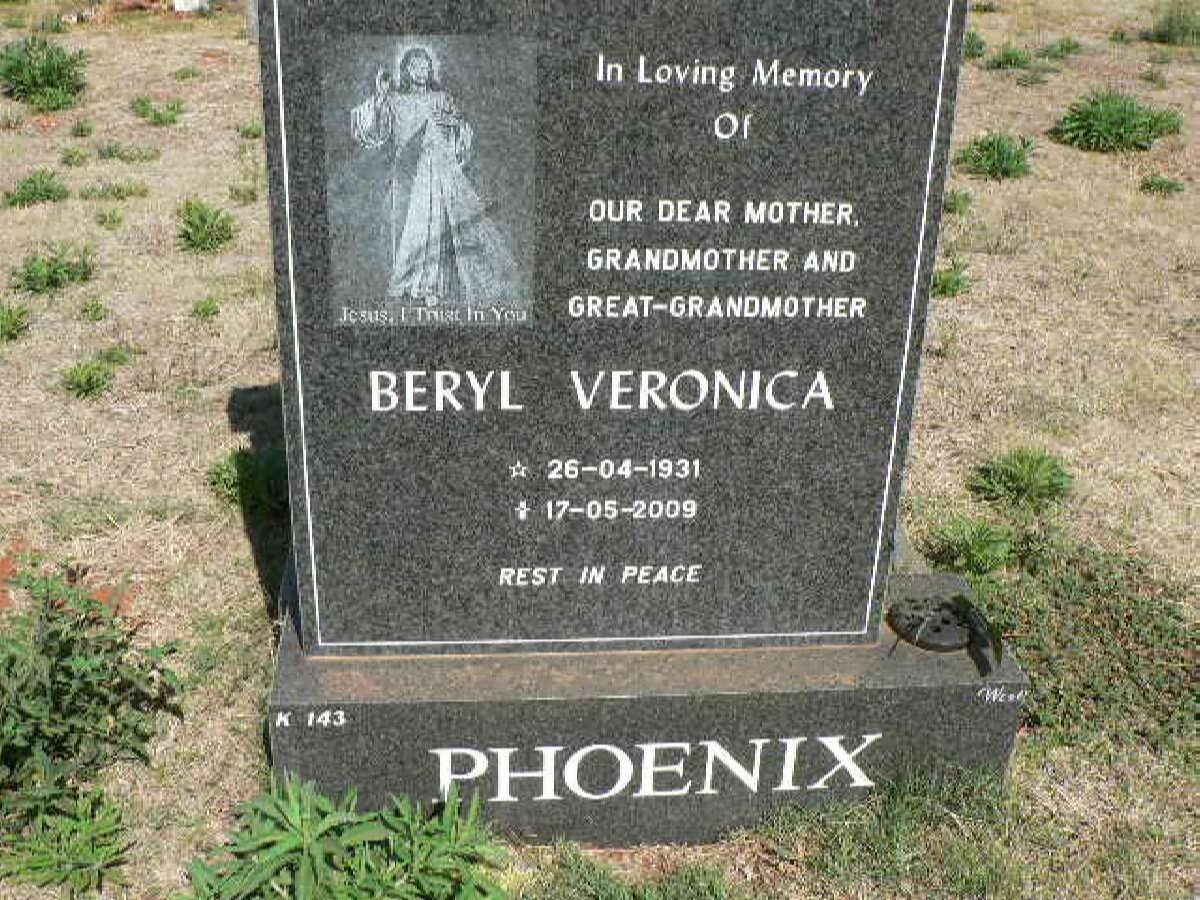 PHOENIX Beryl Veronica 1931-2009
