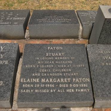 PATON Stuart 1909-1977 :: PATON Elaine Margaret 1956-1992