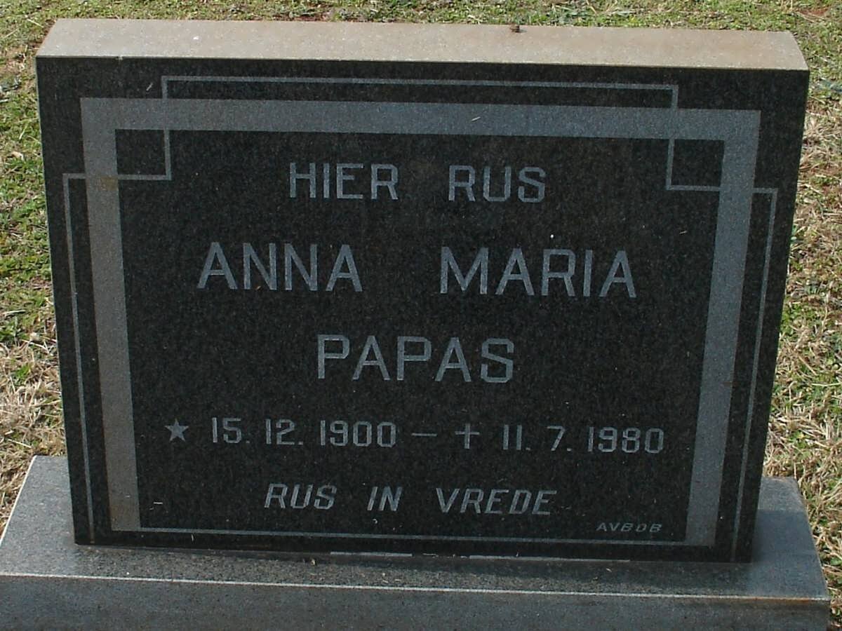 PAPAS Anna Maria 1900-1980