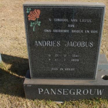 PANSEGROUW Andries Jacobus 1941-1998