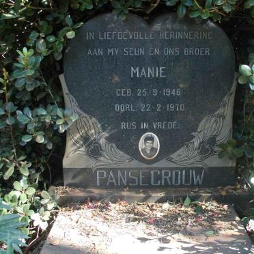 PANSEGROUW Manie 1946-1970
