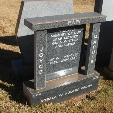 PAPI Joyce Mapule 1937-2004