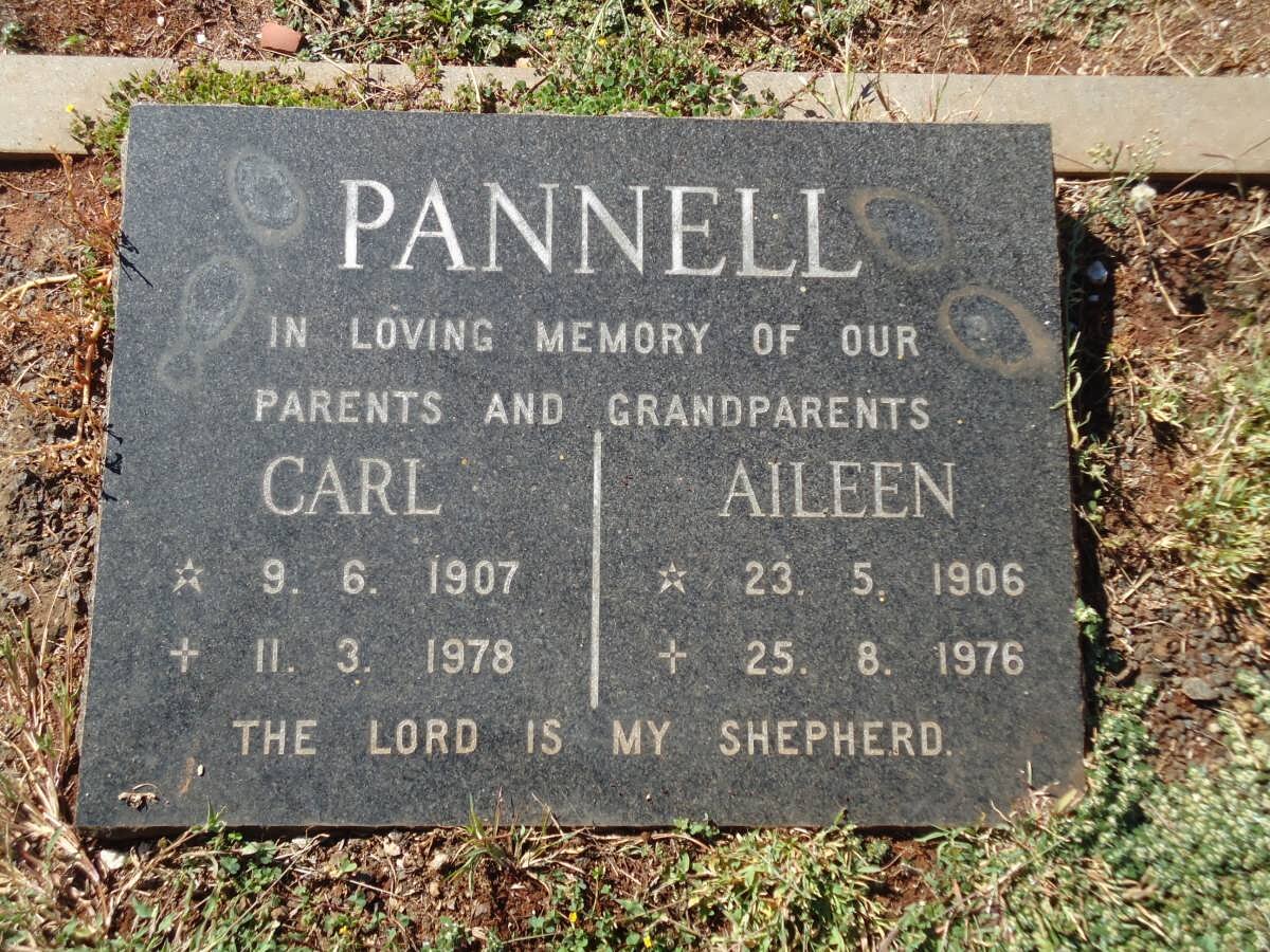 PANNELL Carl 1907-1978 &amp; Aileen 1906-1978