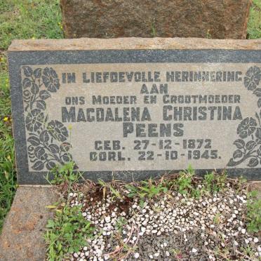 PEENS Magdalena Christina 1872-1945