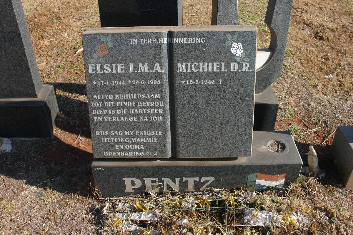 PENTZ Michiel D.R. 1940- &amp; Elsie J.M.A. 1944-1998