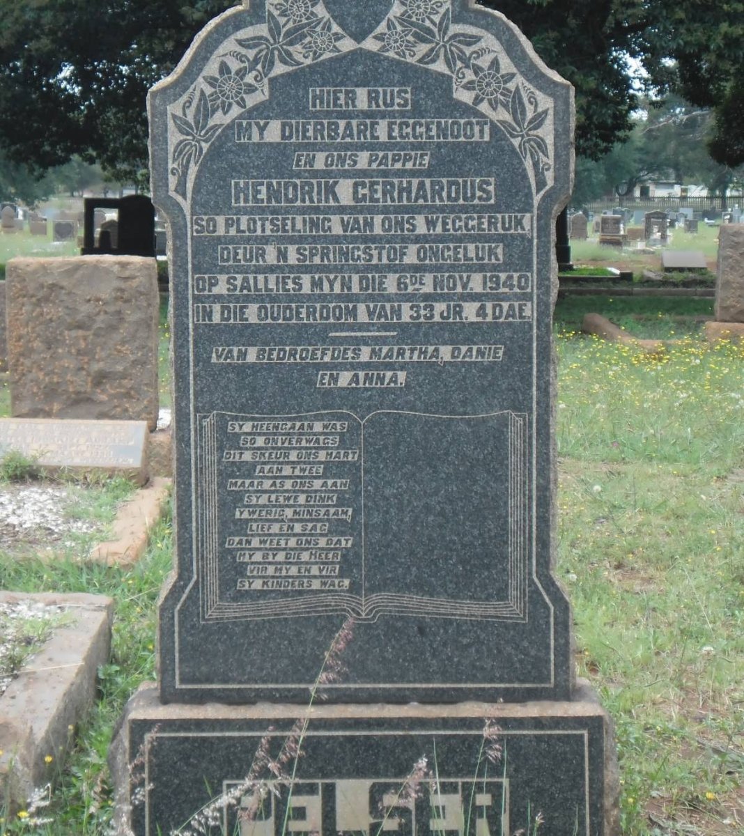 PELSER Hendrik Gerhardus -1940