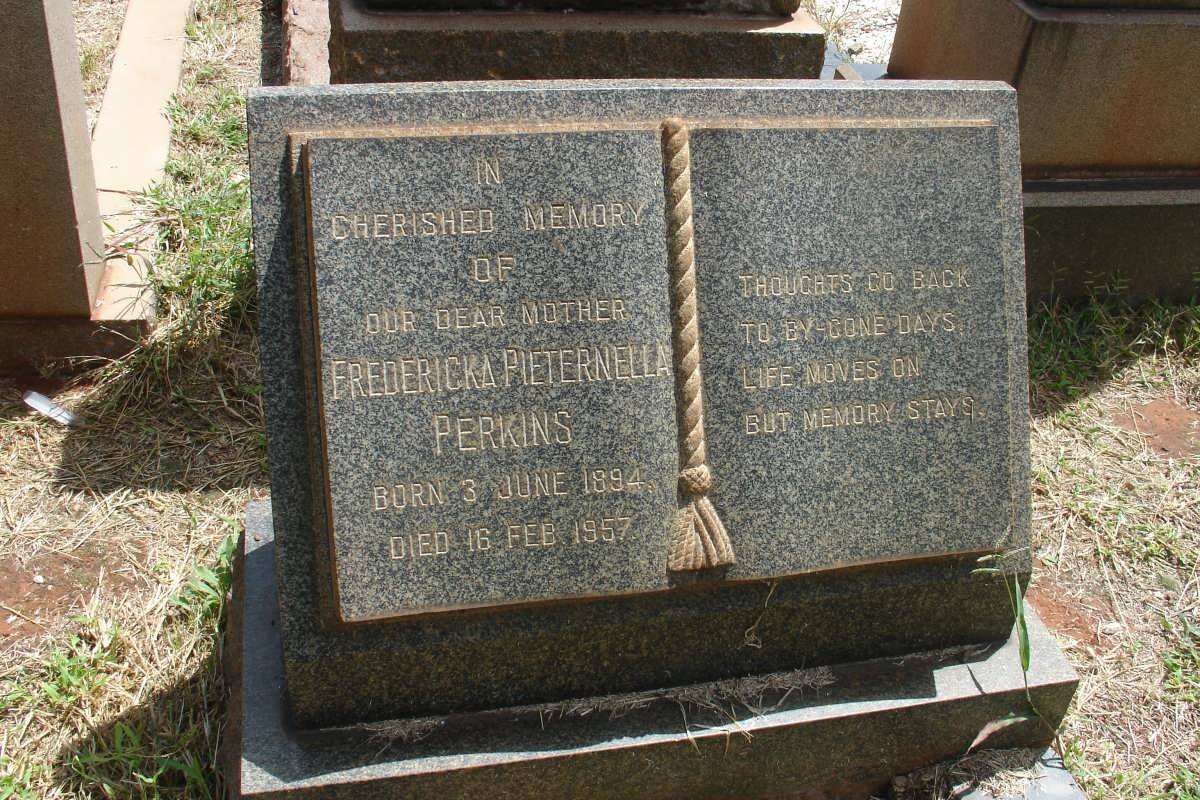 PERKINS Fredericka Pieternella 1894-1957