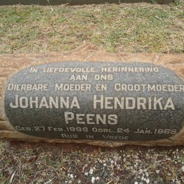 PEENS Johanna Hendrika 1898-1969