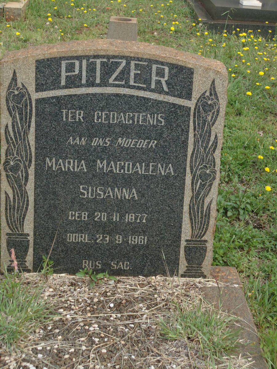 PITZER Maria Magdalena Susanna 1877-1961