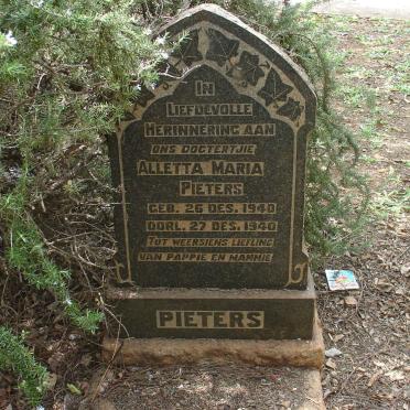 PIETERS Alletta Maria 1940-1940