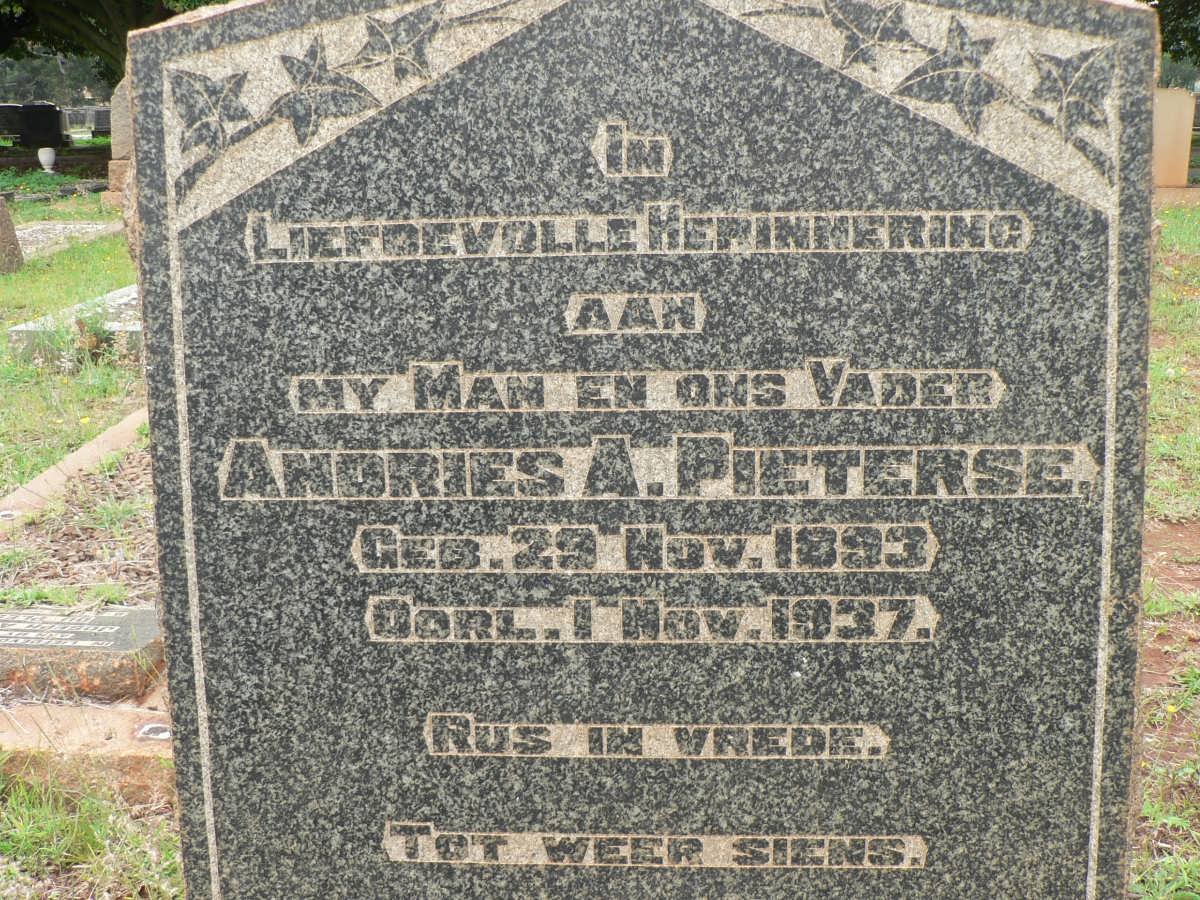 PIETERSE Andries A. 1893-1937