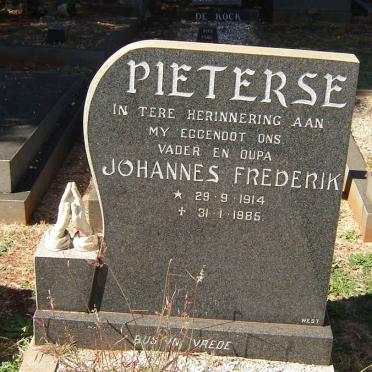 PIETERSE Johannes Frederik 1914-1985
