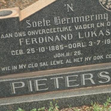 PIETERSE Ferdinand Lukas 1885-1962