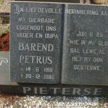 PIETERSE Barend Petrus 1919-1980