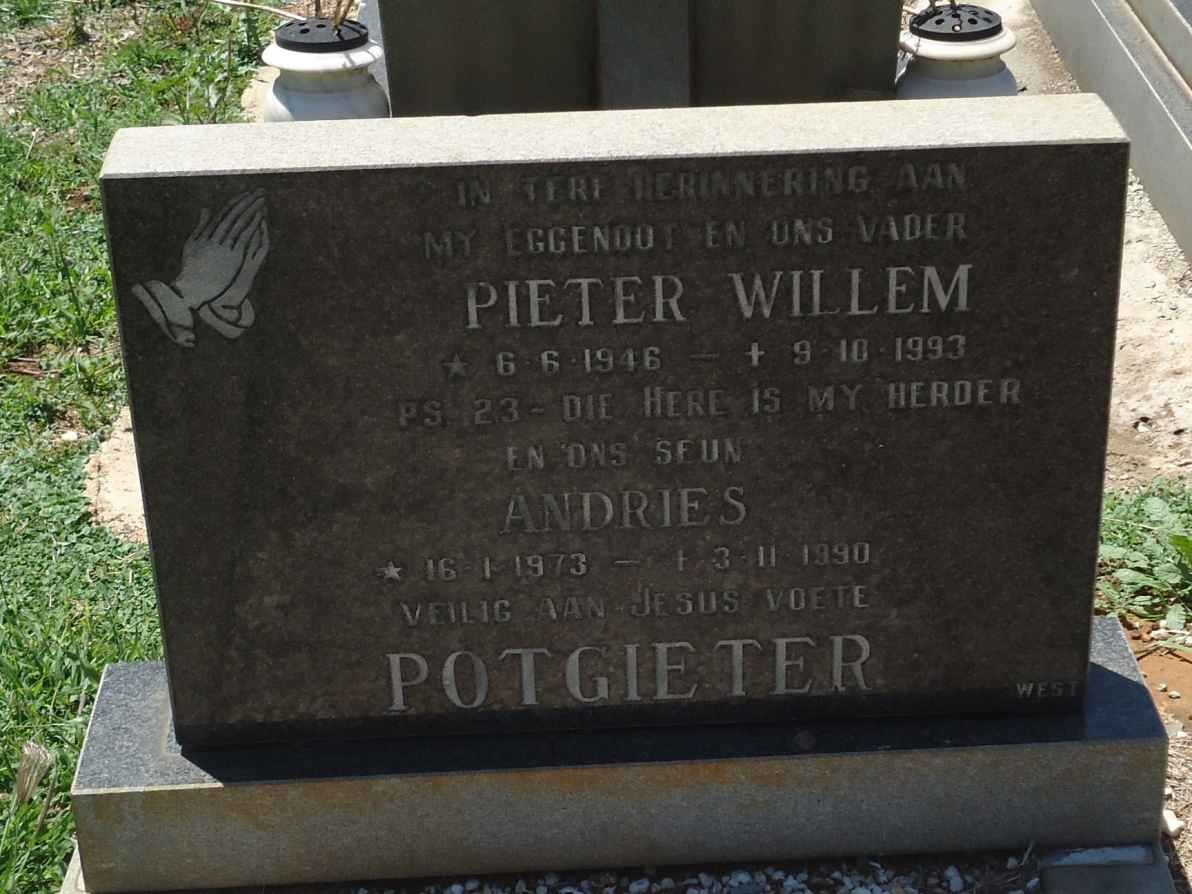 POTGIETER Pieter Willem 1946-1993 :: POTGIETER Andries 1973-1990