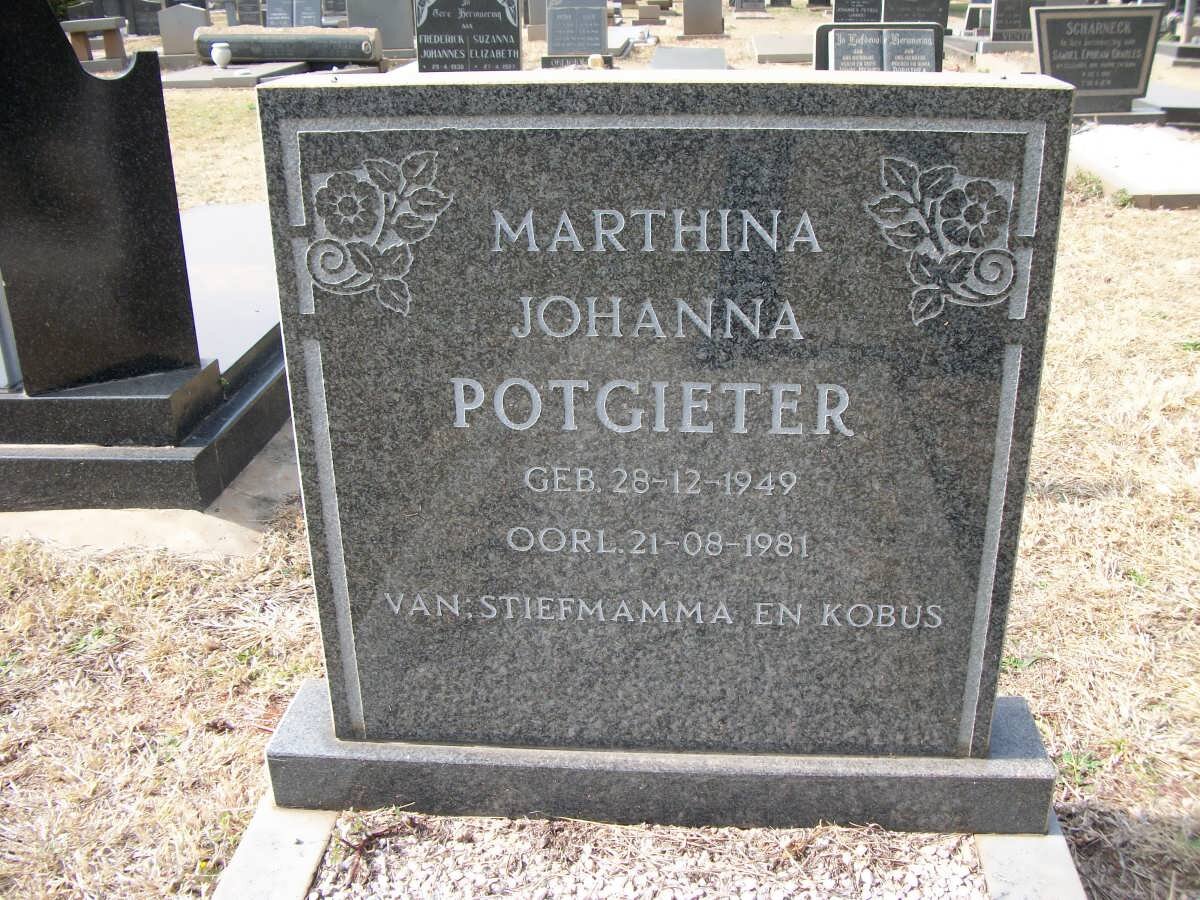POTGIETER Marthina Johanna 1949-1981