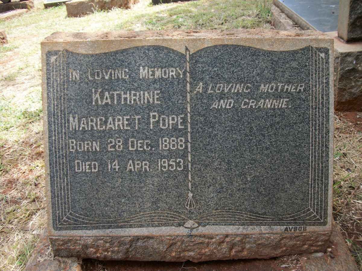 POPE Kathrine Margaret 1888-1953