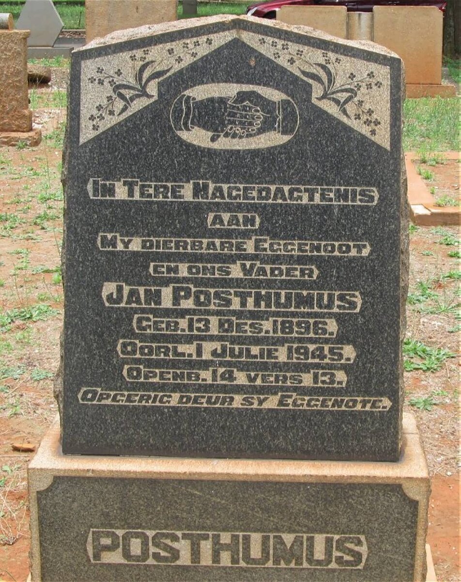 POSTHUMUS Jan 1896-1945