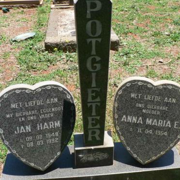 POTGIETER Jan Harm 1948-1992 &amp; Anna Maria E. 1954-