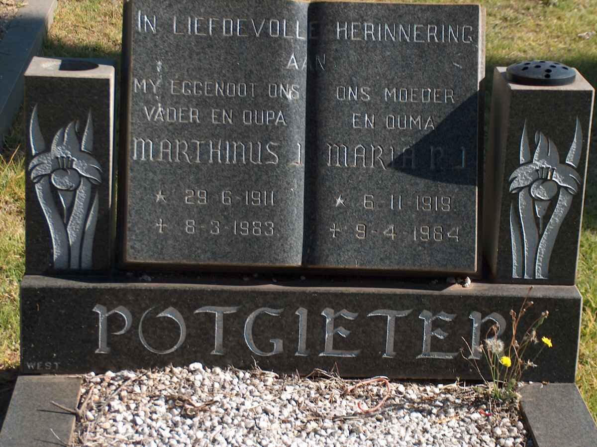 POTGIETER Marthinus J. 1911-1983 &amp; Maria P.J. 1919-1964