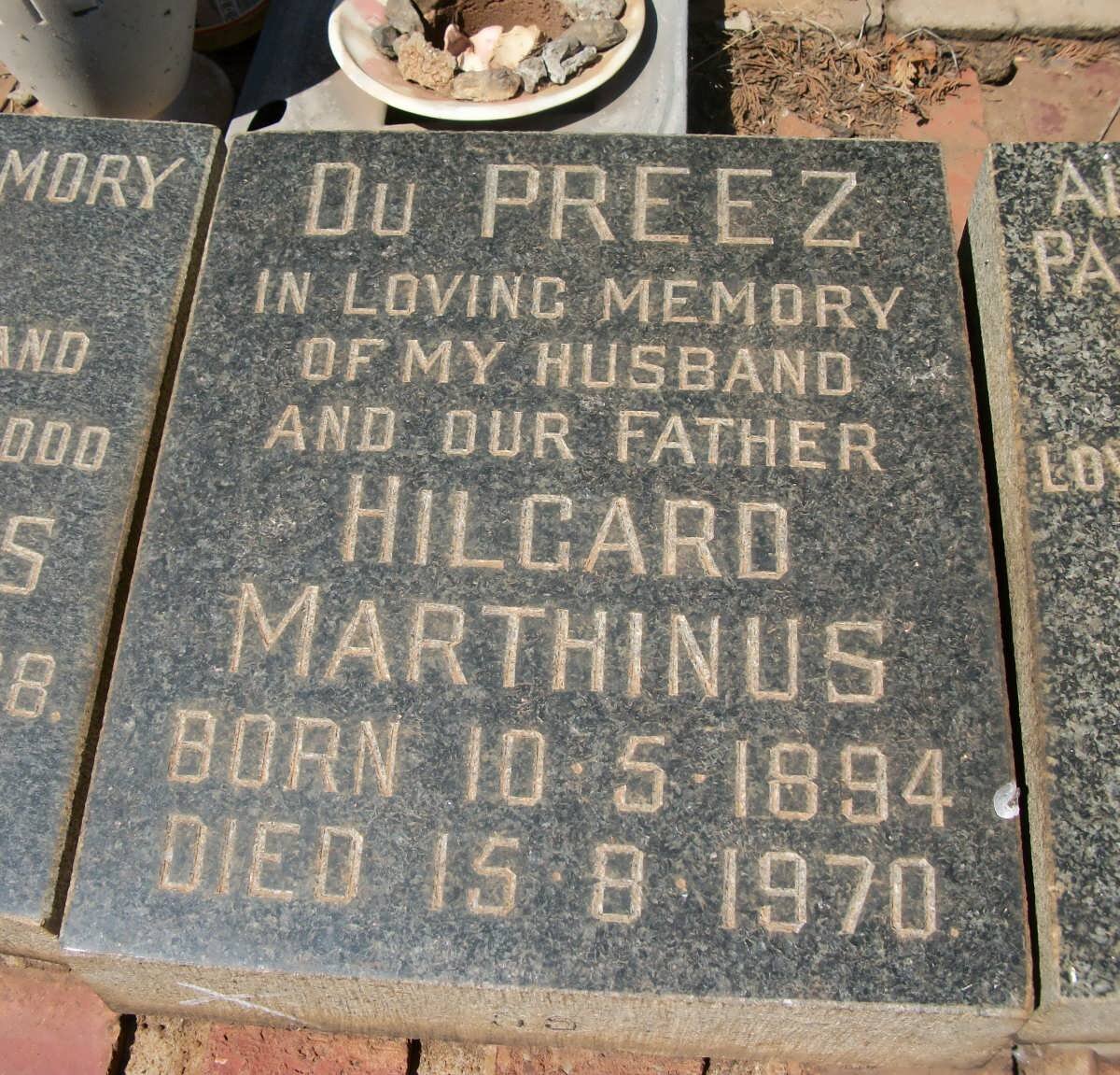 PREEZ Hilgard Marthinus, du 1894-1970