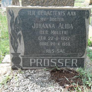 PROSSER Johanna Alida nee MULLER 1927-1958