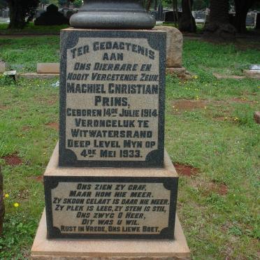 PRINS Machiel Christian 1914-1933