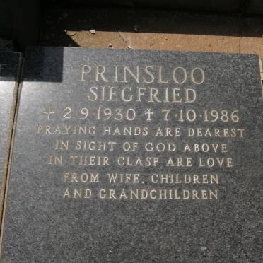 PRINSLOO Siegfried 1930-1986