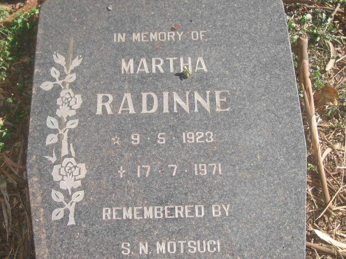 RADINNE Martha 1923-1971