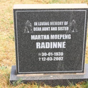 RADINNE Martha Moepeng 1930-2002