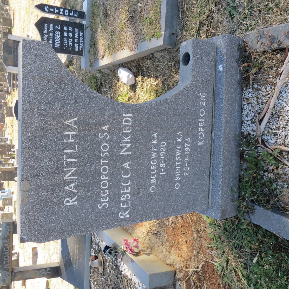 RANTLHA Rebecca Nkedi 1920-1973