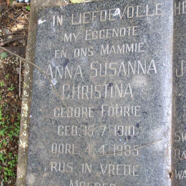 RAUTENBACH Jeremias Jesiah 1899-1959 &amp; Anna Susanna Christina FOURIE 1910-1985 