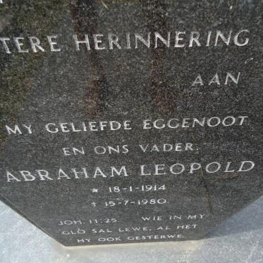 RAUTENBACH Abraham Leopold 1914-1980 &amp; Johanna Jacoba 1916-1986