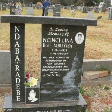 RADEBE Ncinci Line, Ndaba nee MBUYISA 1928-2007