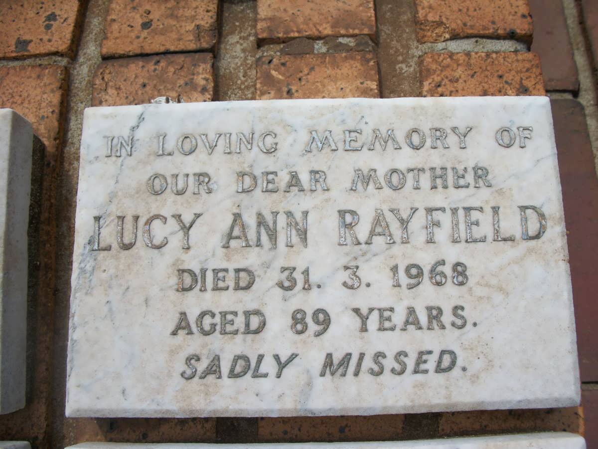 RAYFIELD Lucy Ann -1968