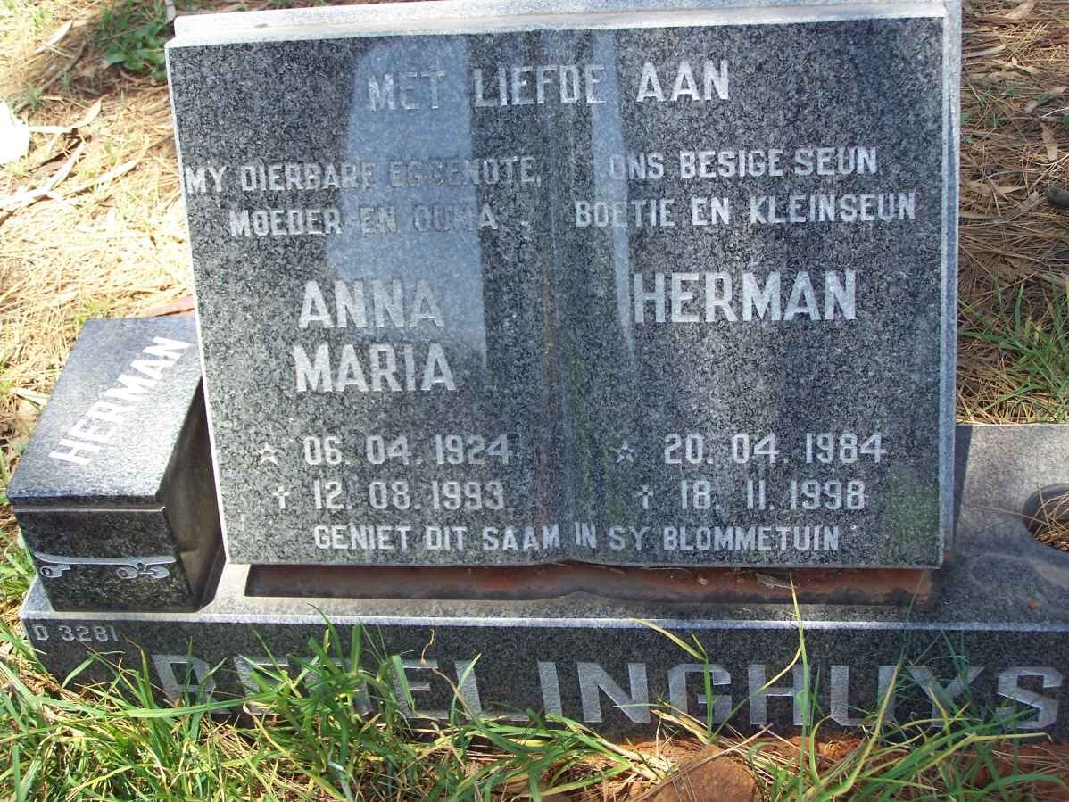 REDELINGHUYS Anna Maria 1924-1993 :: Herman 1984-1998