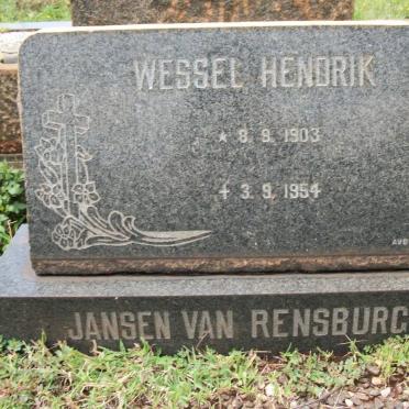 RENSBURG Wessel Hendrik, Jansen van 1903-1954