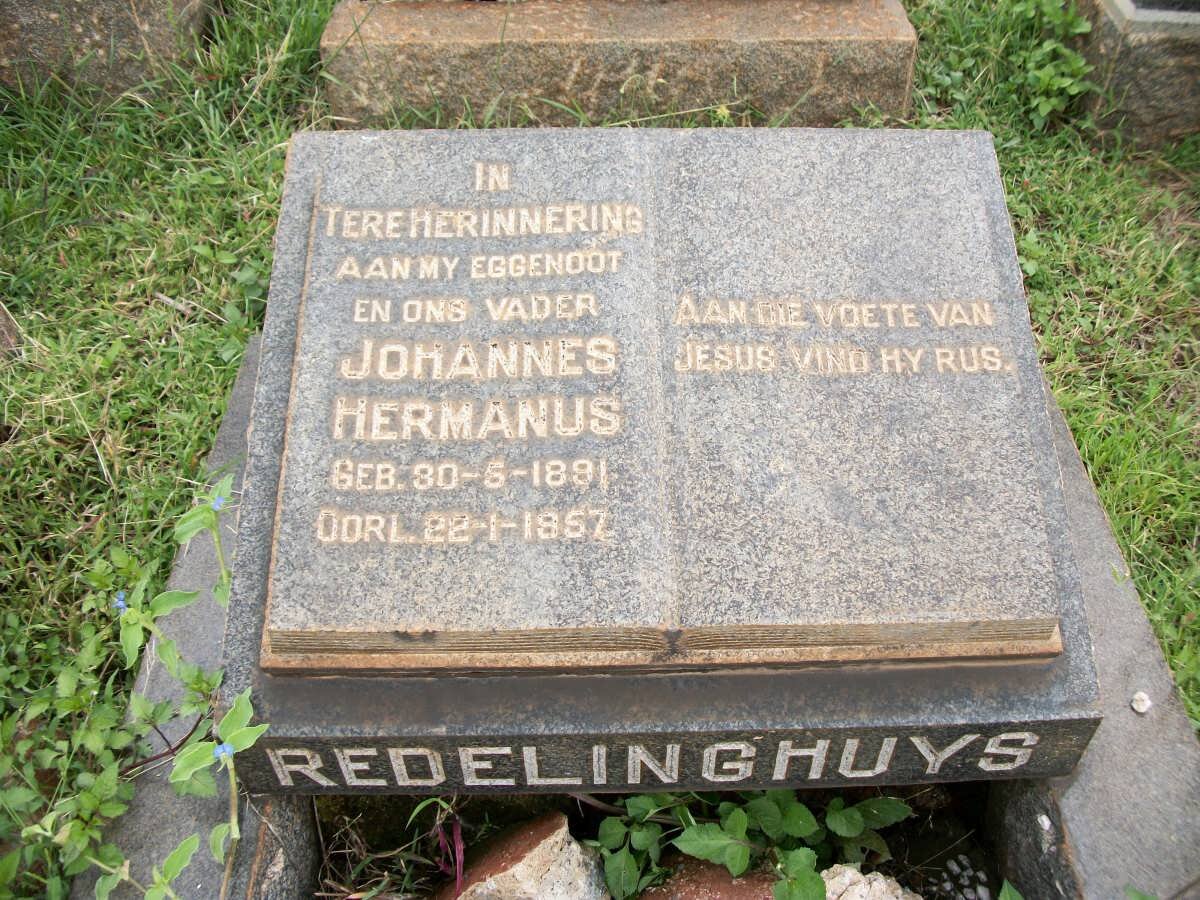 REDELINGHUYS Johannes Hermanus 1891-1957