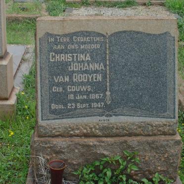 ROOYEN Christina Johanna, van nee GOUWS 1967-1947