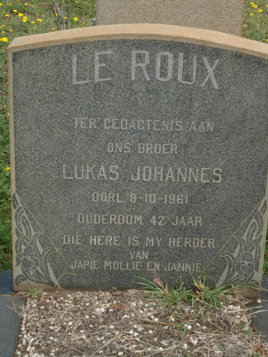 ROUX Lukas Johannes, le -1961
